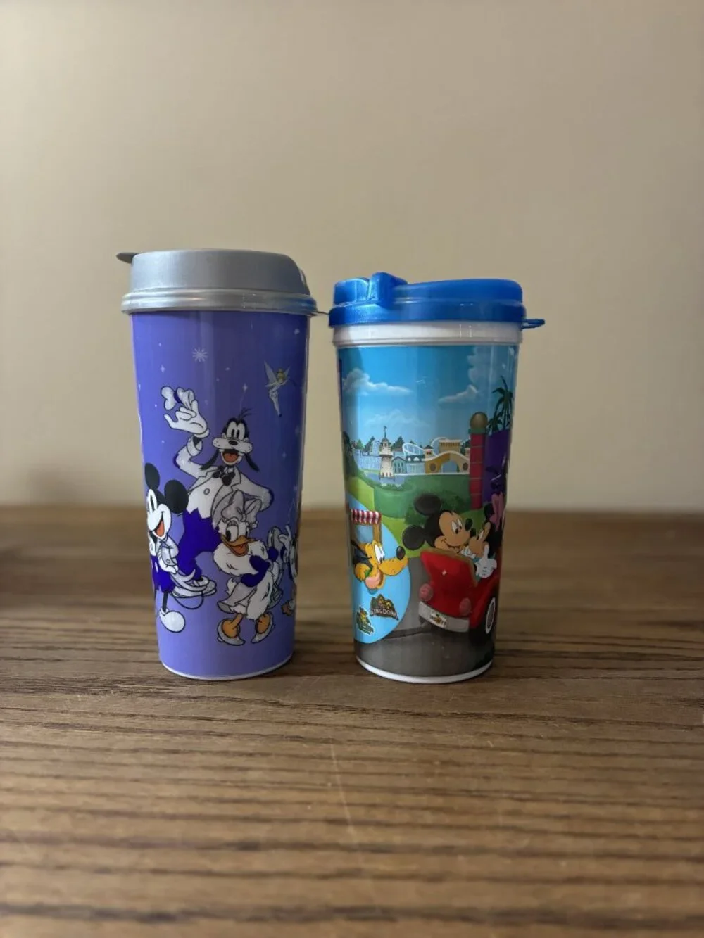 Walt Disney World Resort Reusable Refillable 16oz Mug; Lot of 4; Assorted